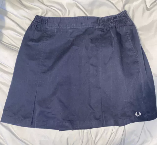 Fred Perry Vintage Skirt Size 14 Navy