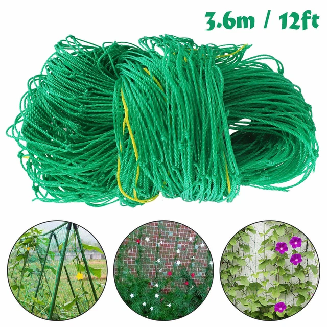 Garten Rankgitter Netz-Kit – Mit Stützpfosten, Pflanzenclips & Zubehör Für Gurken, Kürbis & Co.