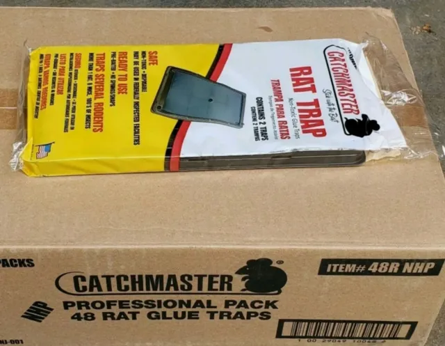 Catchmaster Professional Pack Rat Glue Traps 48R Glue traps 48 count Black