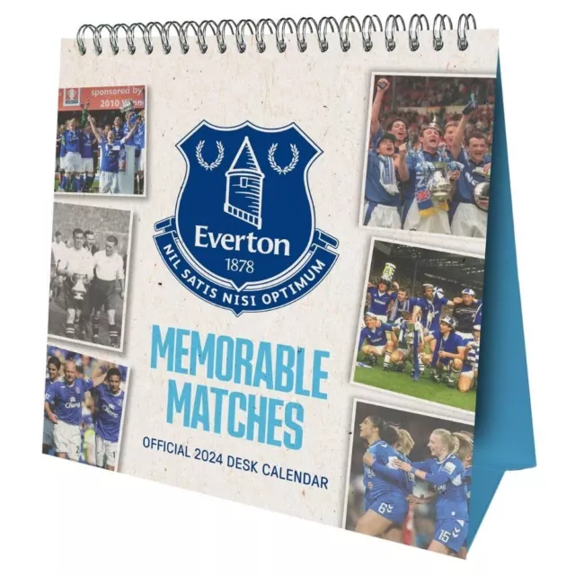 Everton FC 2024 Desk Calendar Month To View Desk Calendar Official Product