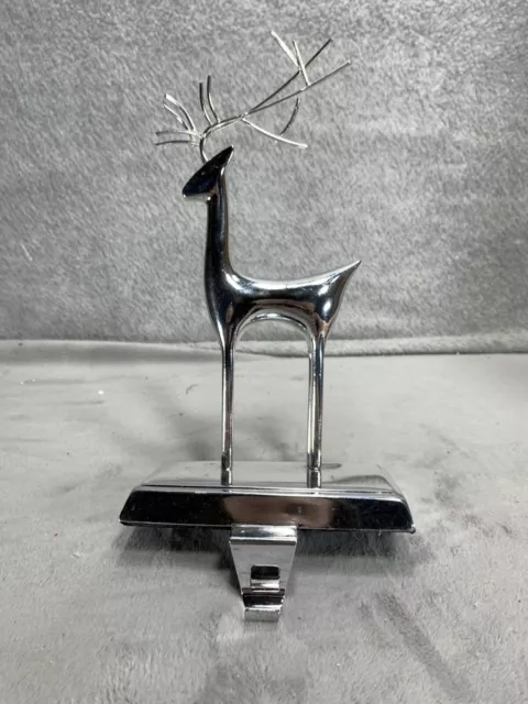 Stocking Holder Hangers Tall Deer Buck Reindeer with Wire Antlers 10”x5”