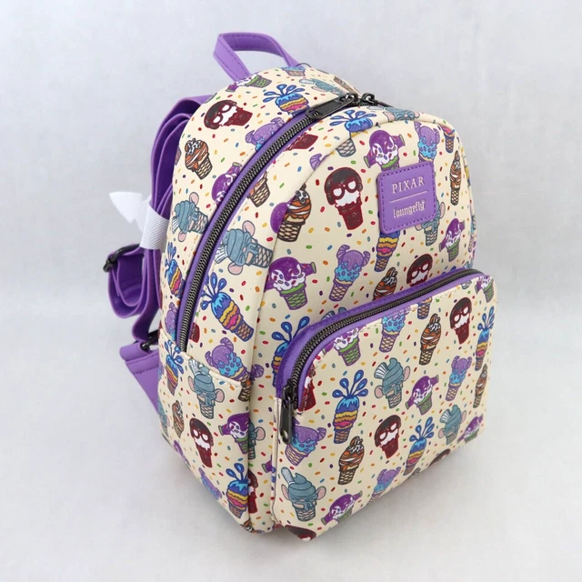 LOUNGEFLY DISNEY PIXAR Ice Cream Characters Mini Backpack Monsters Inc