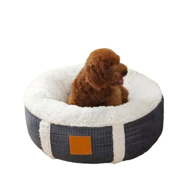 Waterproof Bottom Round Dog Cat Pet Beds Calming Donut Cuddler Cozy Soft Beds