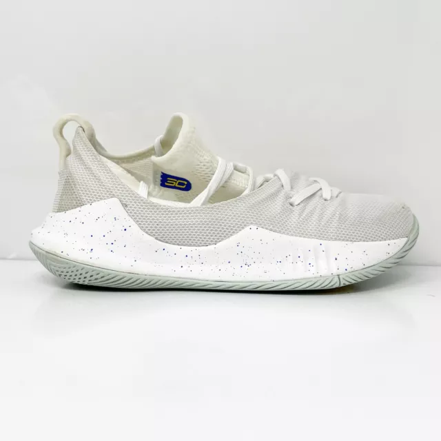 Under Armour Boys Curry 5 Low 3020657-106 White Running Shoes Sneakers Size 13K