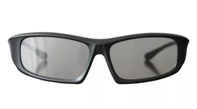 2 Paar 3D passive Brille 1 rot 1 schwarz kreisförmig poliert Erwachsene für TV Kino 2