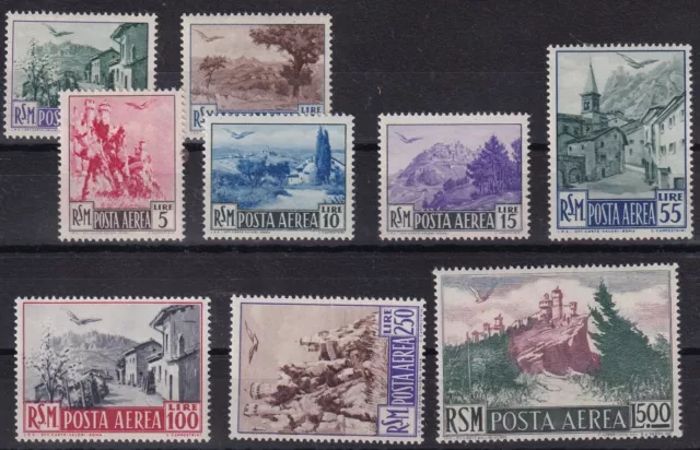 SAN MARINO - 1950 posta aerea, Vedute e Soggetti - (461/FM23)