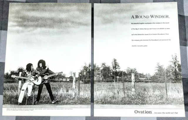 Queen / Brian May / Seal / 1992 Ovation Guitars Magazine Centerfold + Dvd