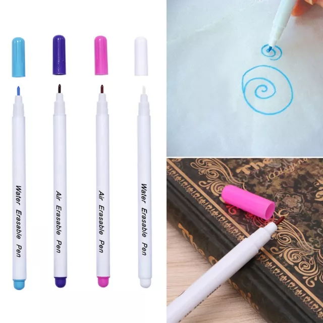 Marca de precisión 4 bolígrafos solubles en agua para bordados y artículos de cuero