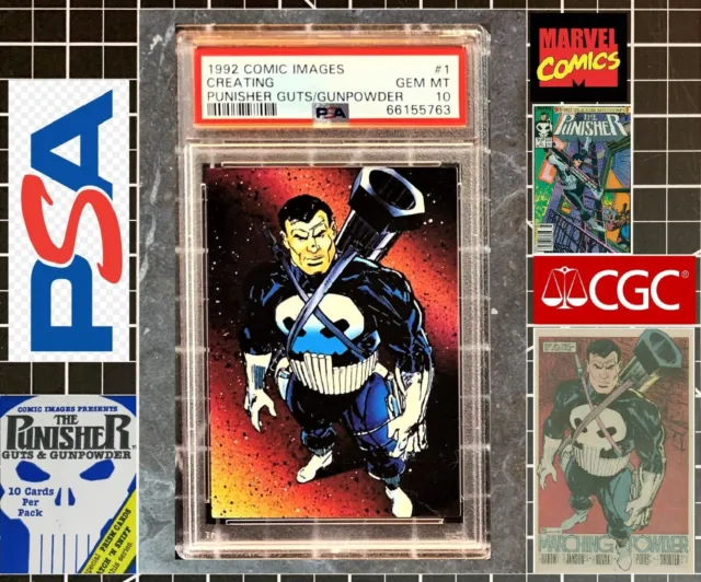1992 Marvel Comic Images Punisher - PSA 10 GEM MINT - #1 Creating - POP 1