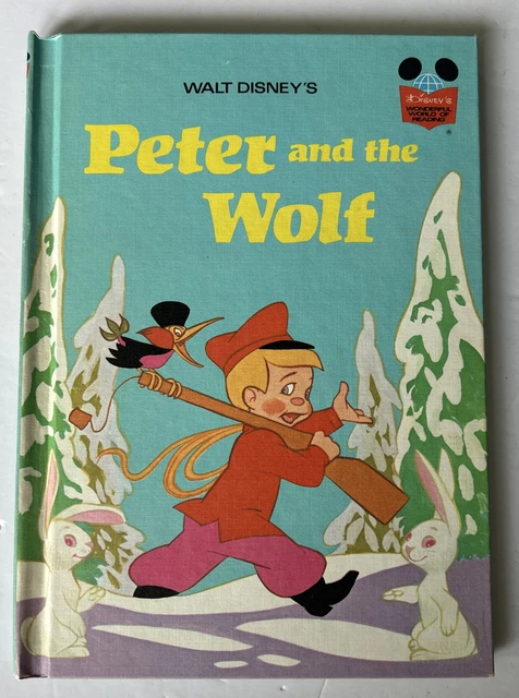 Vintage Disneys Peter & The Wolf (Disney’s Wonderful World Of Reading, 1974, HC)