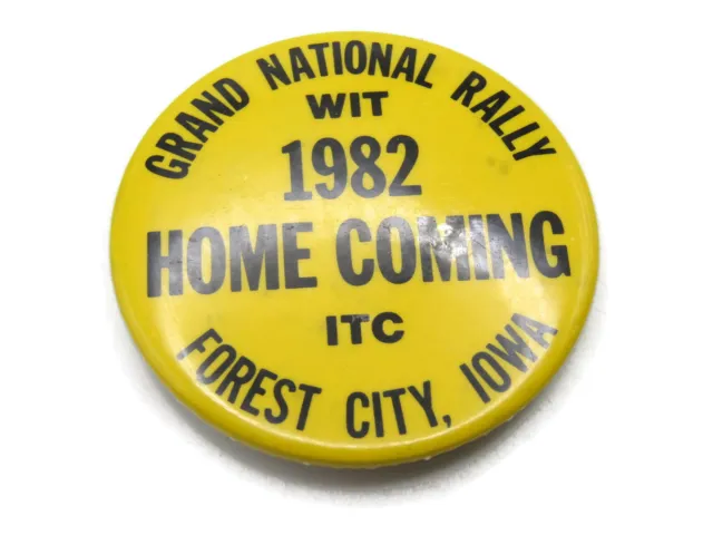 1982 WIT ITC Grand National Rally Button Forest City, Iowa