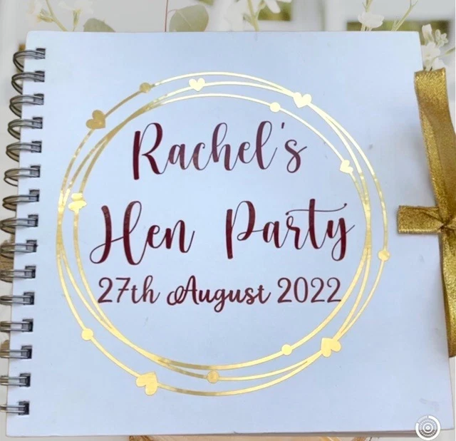 Libro de invitados de fiesta de gallinas personalizado noche de novia ducha regalo