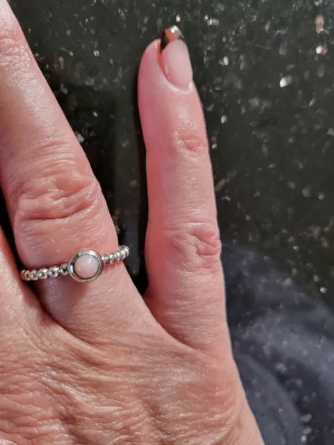 RETIRED PANDORA STERLING Silver Opal October Birthstone Droplet