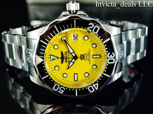 Invicta watch yellow face sale