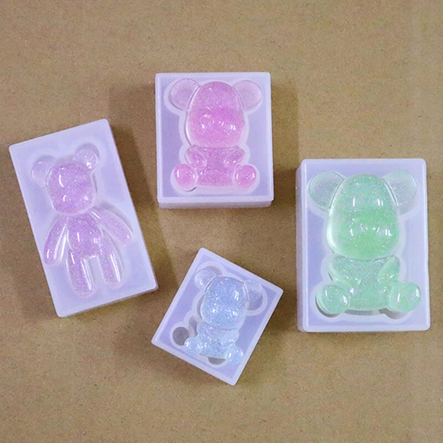Three-dimensional Bear Silicone Mold DIY Handmade Keychain Pendant Resin Mold