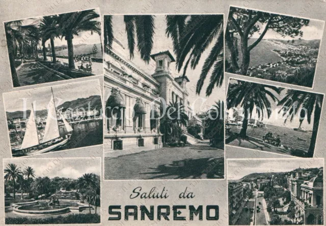 1957 SANREMO Riviera Fiori Varie vedute Imperia cartolina vedutine