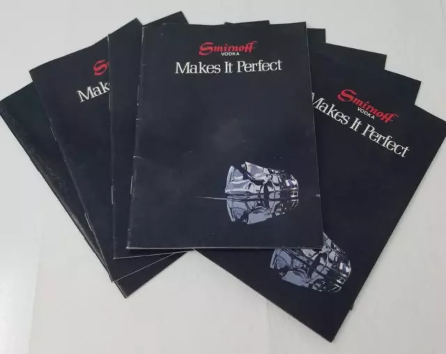Smirnoff Makes it Perfect 1983 Recipe Books Set of 8 Vintage Drinks Cocktails