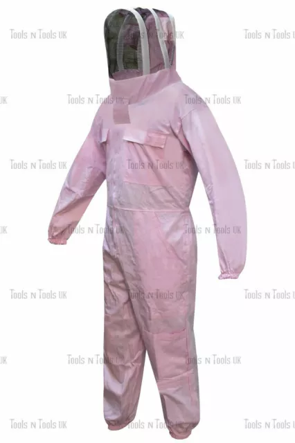 Pink Cotton Beekeeping Full Suits Heavy Duty Unisex Bee Beekeeper Multiple Sizes