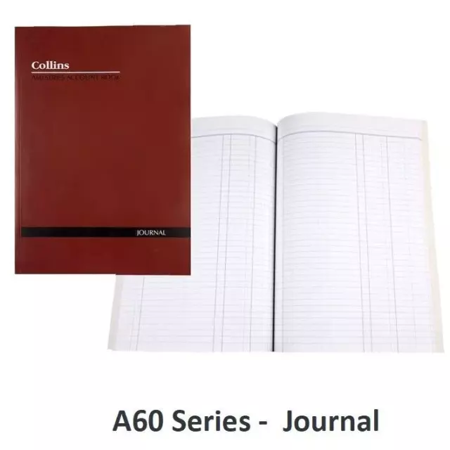 Collins  Journal 10302   A60 Series Account Book A4  60 Leaf Soft Red Cover B242