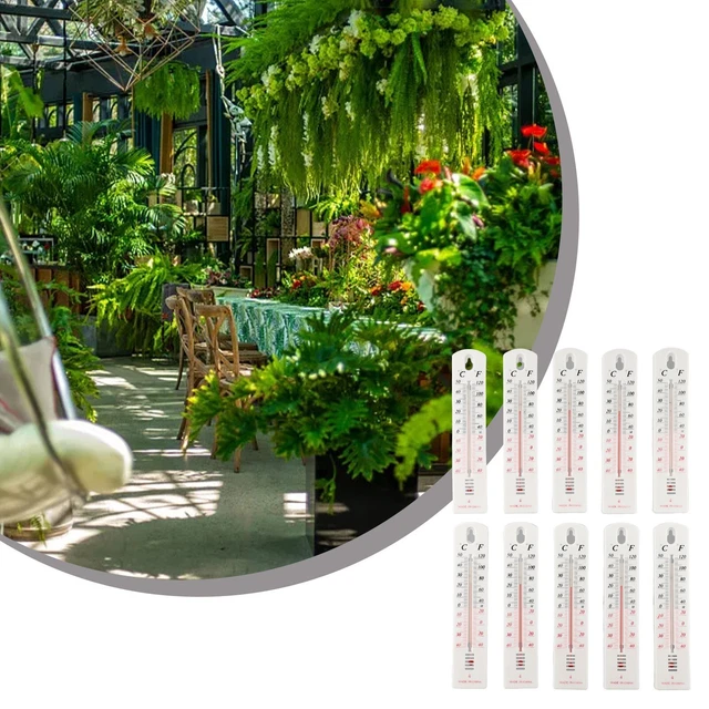 10 x thermomètre analogique intérieur extérieur jardin thermomètre double af