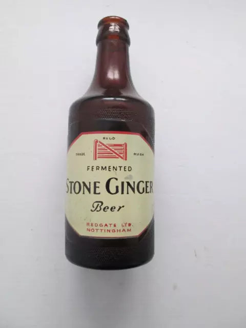 Vintage Ginger Beer Nottingham Bottle Redgate Breweriana Advertising