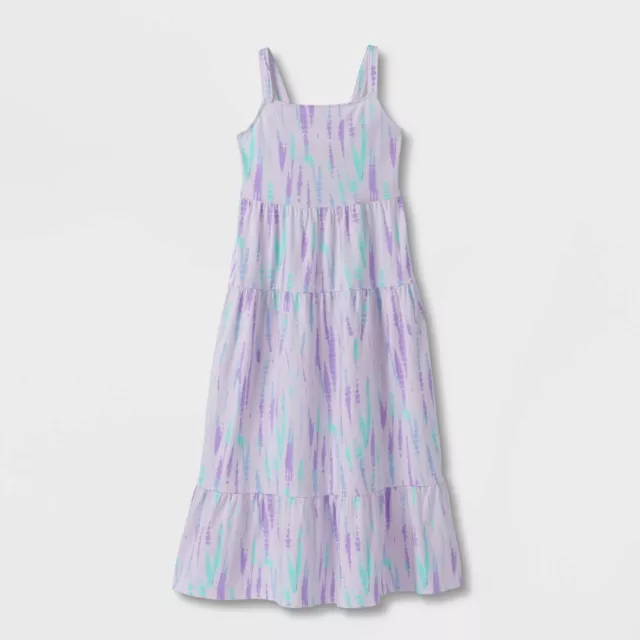 NEW Girls' Tiered Knit Maxi Sleeveless Dress - Cat & Jack™ XS