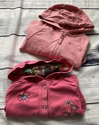 2 Girls Zip Up Hoodies pink from Next and M&S 2-3 years