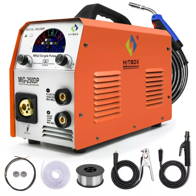 4 IN 1 Aluminum MIG Welder 250Amp IGBT Inverter ARC MMA Lift TIG Welding Machine