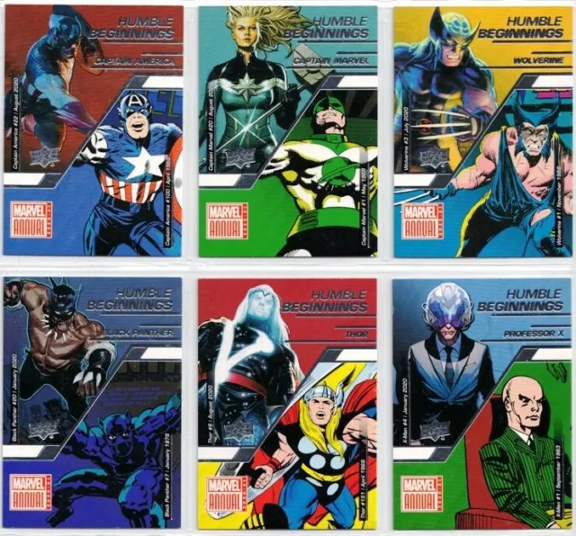 Marvel Annual 2020-21: Complete Humble Beginnings Set (01-10) Upper Deck