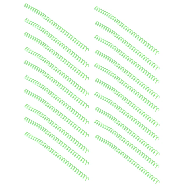 (Green)Plastic Spiral Binding Spine Spiral Binding Coil ABS 30 Holes Long Life