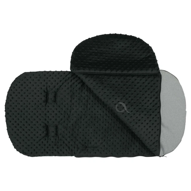 FUSSMUFF FUTTER KINDERWAGEN BUGGY KINDERWAGEN BABY GEMÜTLICHE ZEHEN 90cm steingrau/schwarz 3