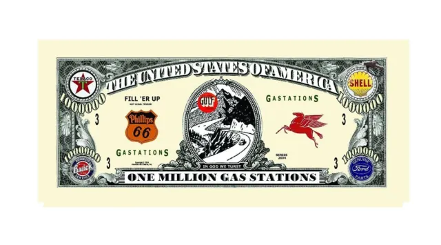 Pack of 50 - Gas Station One Million Dollar Bill Novelty Collectible 2