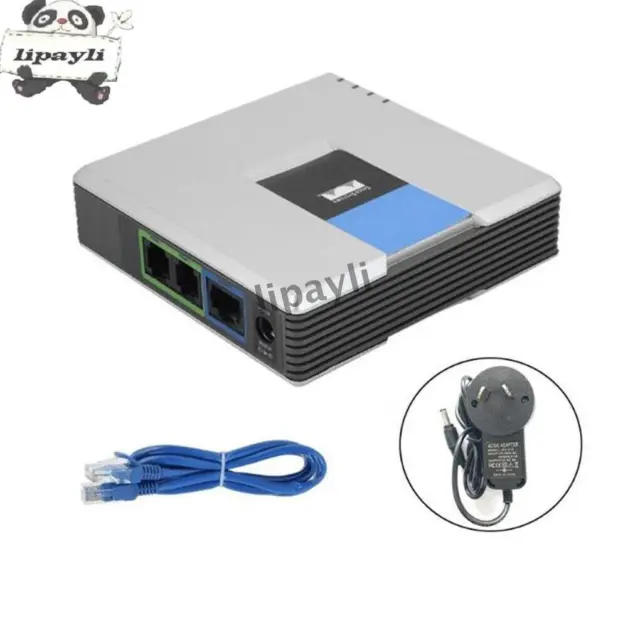 AU Plug Unlocked Linksys PAP2T VoIP Phone Voice Adapter SIP with 2 FXS Ports NEW