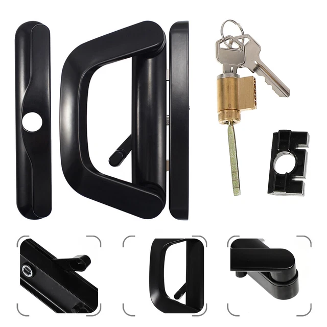 1 juego de cerradura de puerta de aleación de zinc puerta corredera Privacy Latch para puerta de balcón con cerraduras