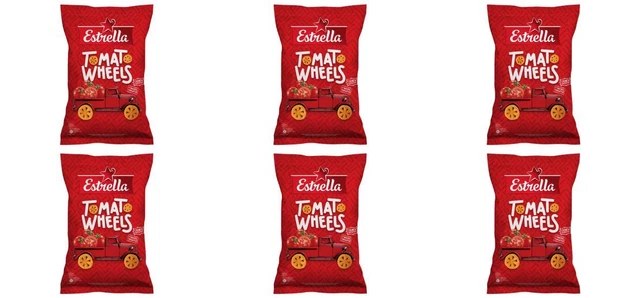 6 snack croccante al mais al sapore di pomodori STELLA, 4,2 once. (120 g.)