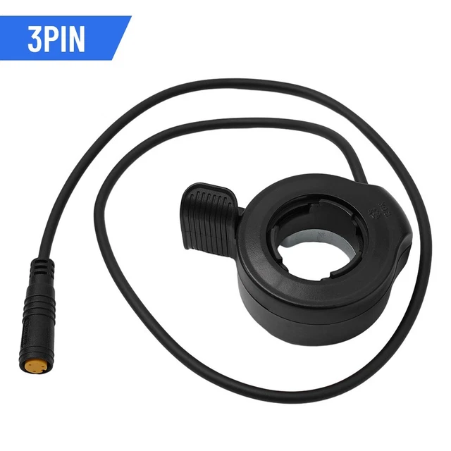 Accélérateur Au Pouce Pour Vélo électrique/scooter - Commande 3 Fils, Câble 150 Cm - Compatible Guidon 22.5 Mm