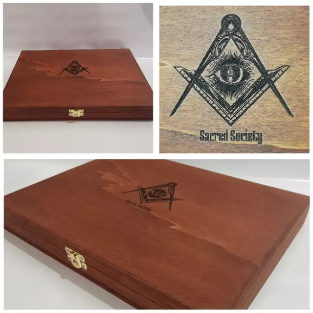 Masones Caja para Artículos De Colección Albañilería Masonic Funda Collectables