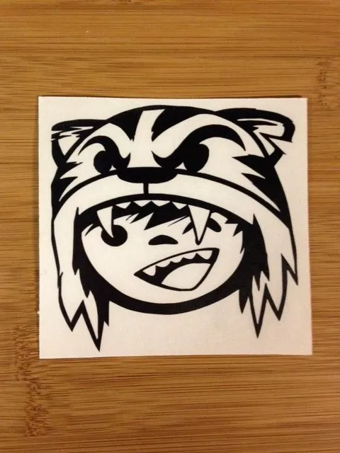 Neff tiger vinyl sticker snowboard bmx clothing surf ski snow beanie swag
