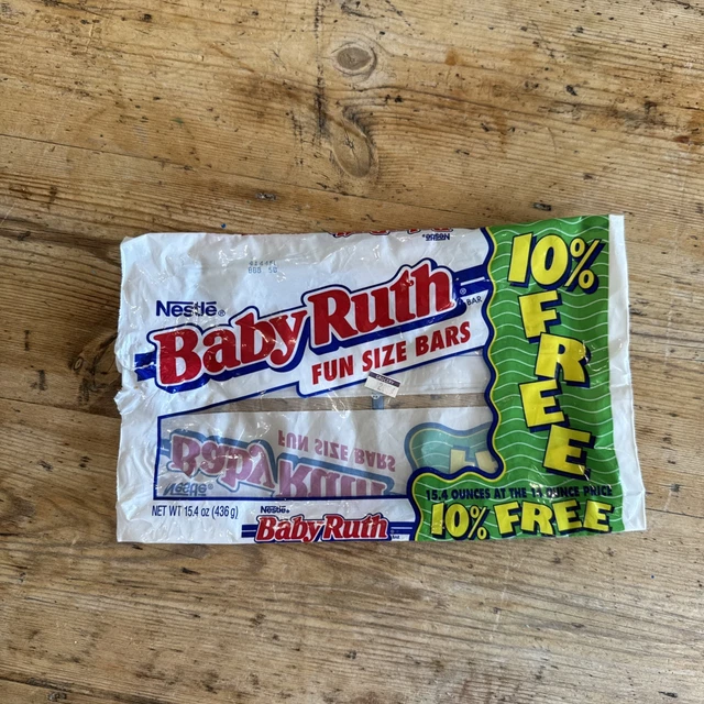 VINTAGE BABY RUTH Candy Bag Junk Food 90s Empty Nestle Foodie Fun Size ...