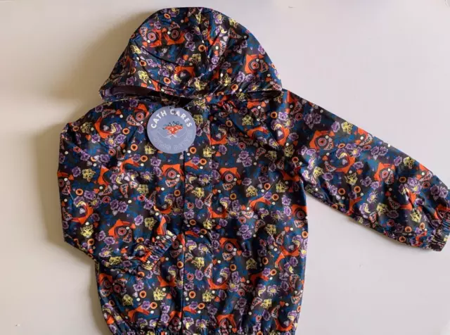 Enfants Cath Kidston Violet Mélange à Capuche Pluie Manteau Flipper Sot Imprimé