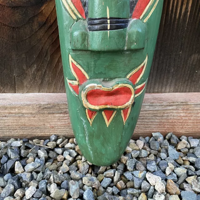 Large Colorful Traditional Indonesian Wooden Mask 2