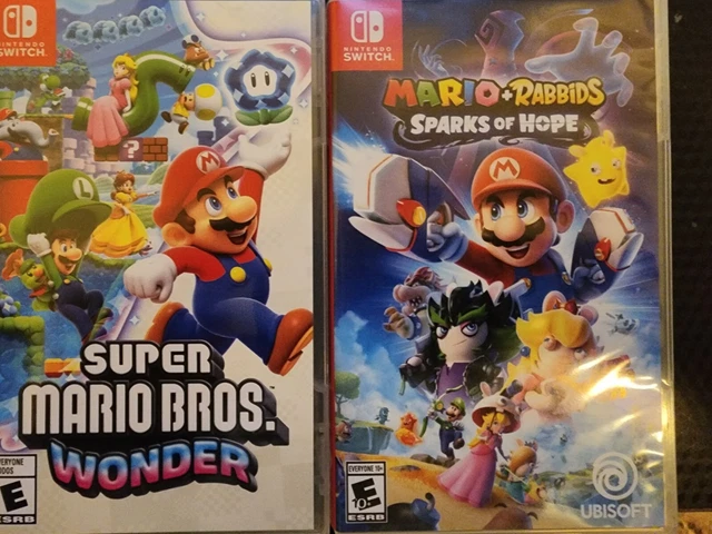 Super Mario Bros Wonder & Mario & Rabbids Sparks of Hope- Nintendo Switch