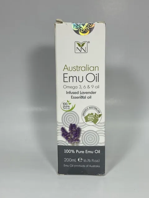 Y -Not Natural- Organic Pharmaceutical 100% Pure Emu Oil 200ml Infused Lavender
