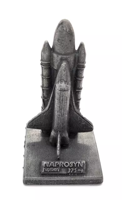 NASA SPACE SHUTTLE MINIATURE PEWTER FIGURINE NAPROSYN ADVERTISING 3” Tall