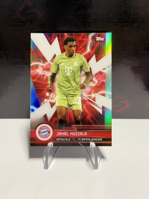 Topps Bayern München Jamal Musiala Green 317/399 FCBS-4 Fan Set Soccer 2023 NM