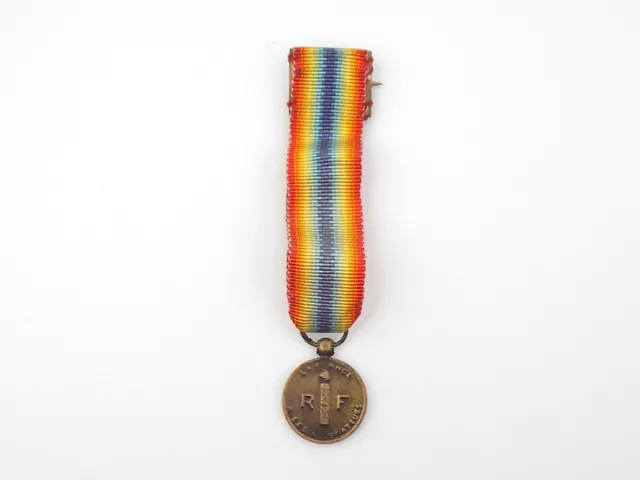Original WWII French Medal of a Liberated France Miniature GEMSCO