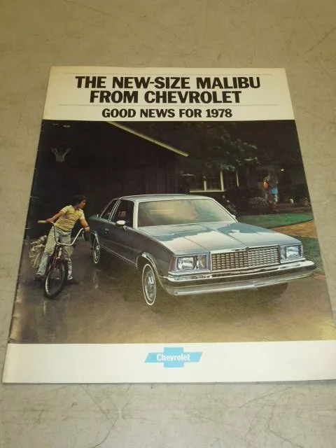 1978 CHEVROLET MALIBU DEALER ISSUED SALES BROCHURE, 16 Pages