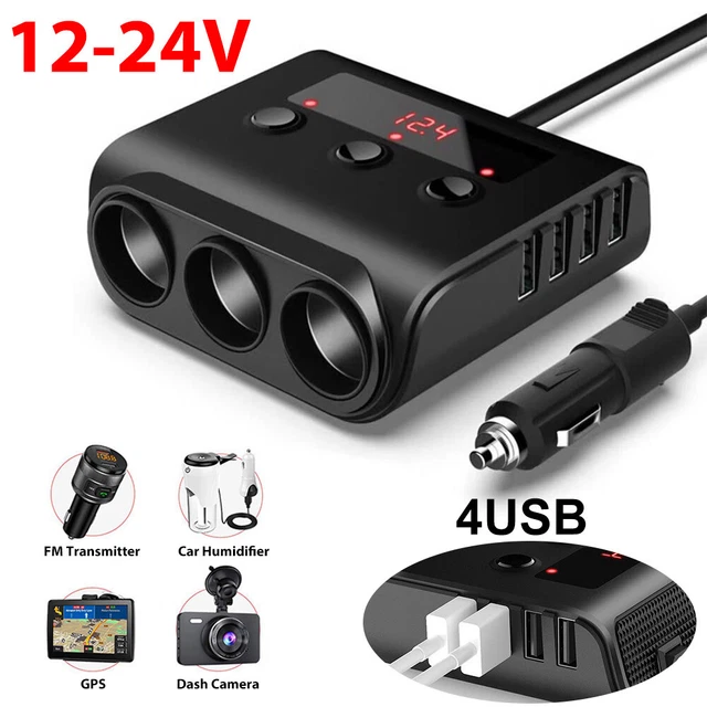 Beiyan 3-fach Zigarettenanzünder Verteiler Mit 2 USB - 120W Für Auto & LKW