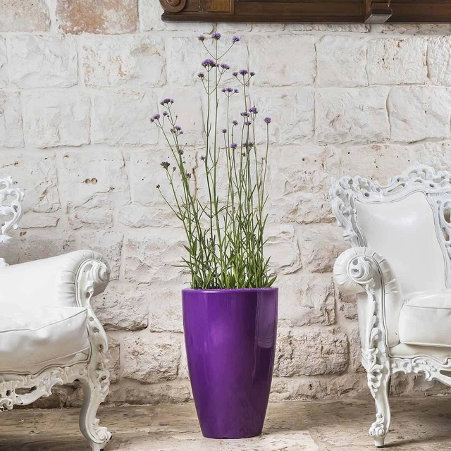 VIVANNO Vaso da fiori OPALA Rotondo, argento metallizzato