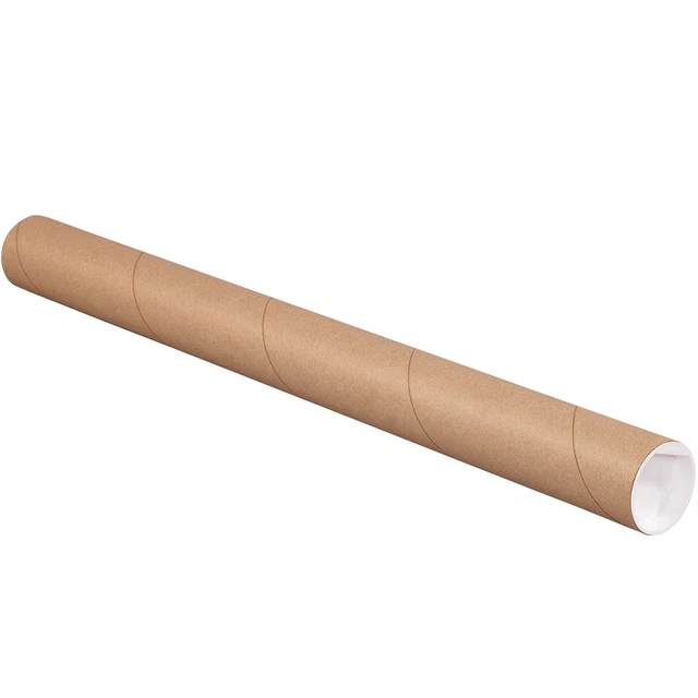 P2060K Mailing Tubes with Caps, 2" X 60", Kraft (Pack of 50)